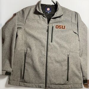 Soft Shell Zip Jacket Carl Banks Gii Sports Men’s Medium Golf Sports OSU Logo